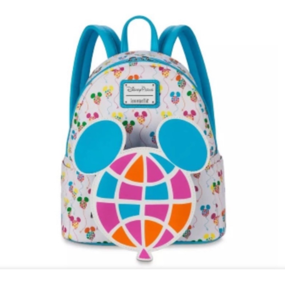 Disney Parks Epcot Loungefly Mini Backpack Mickey Mouse Balloons Vault 50th